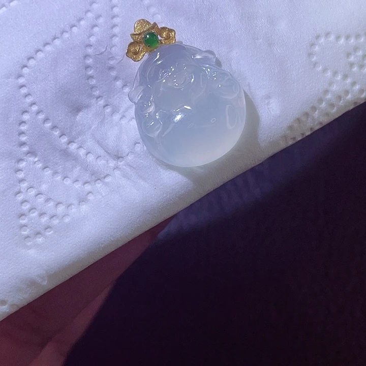 颈饰18K金镶嵌翡翠翡翠