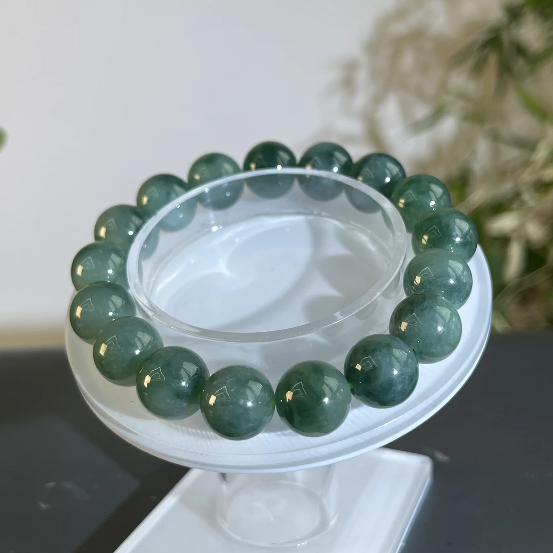 JTA17-209 天然翡翠缅甸A货 翡翠手串