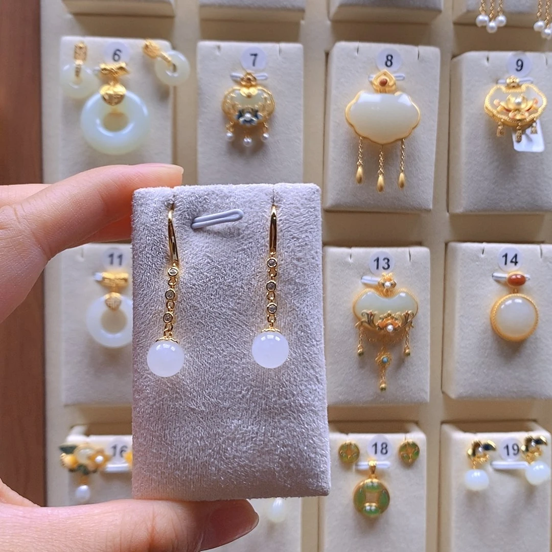 和田玉银S925镶嵌颈饰