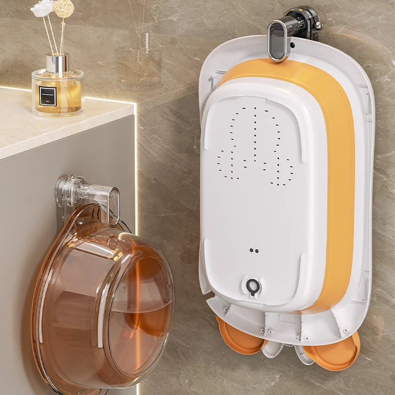 吸盘脸盆挂钩卫生间免打孔盆子挂架洗澡盆收纳架厕所无痕挂盆神器