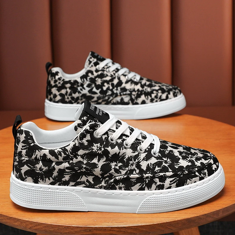 夏季男鞋新款透气帆布鞋男韩版潮流百搭厚底小白鞋运动休闲鞋板正