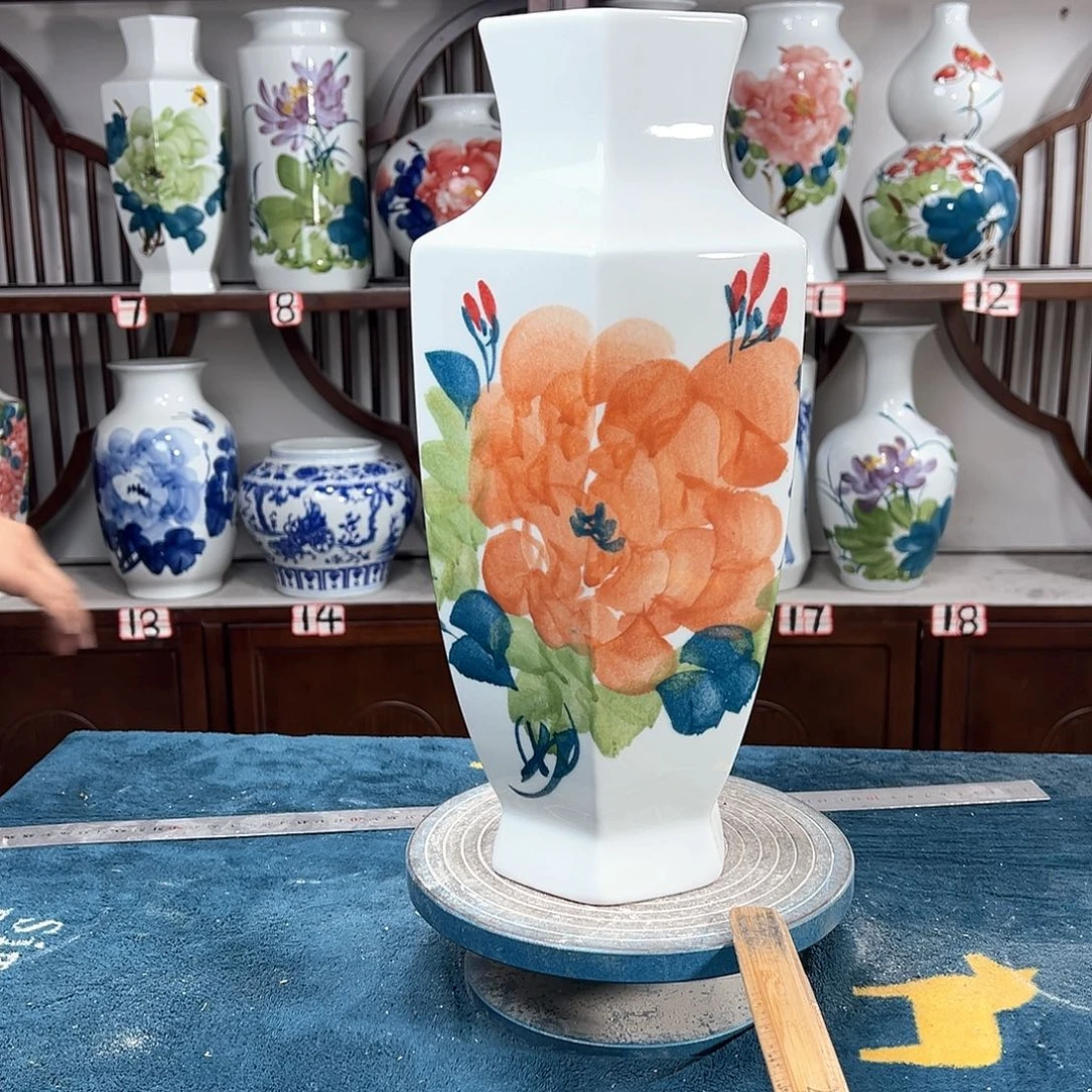 摆件景德镇陶瓷6黄牡