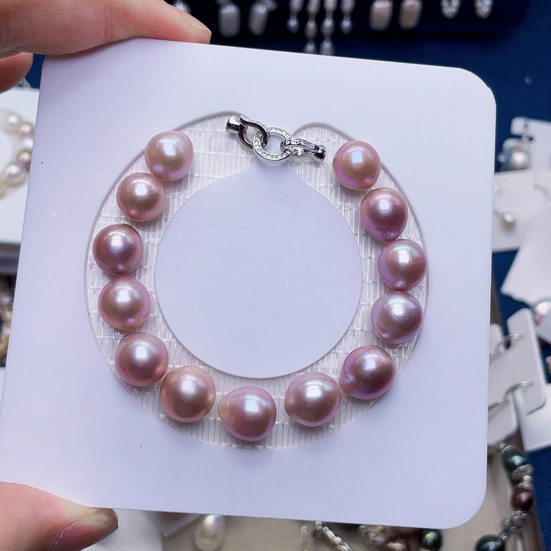 a***5银S925镶嵌淡水珍珠耳饰