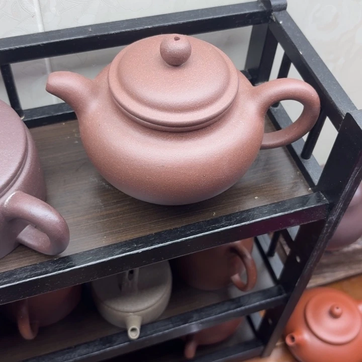 茶壶紫砂原矿半手工紫泥掇支300cc