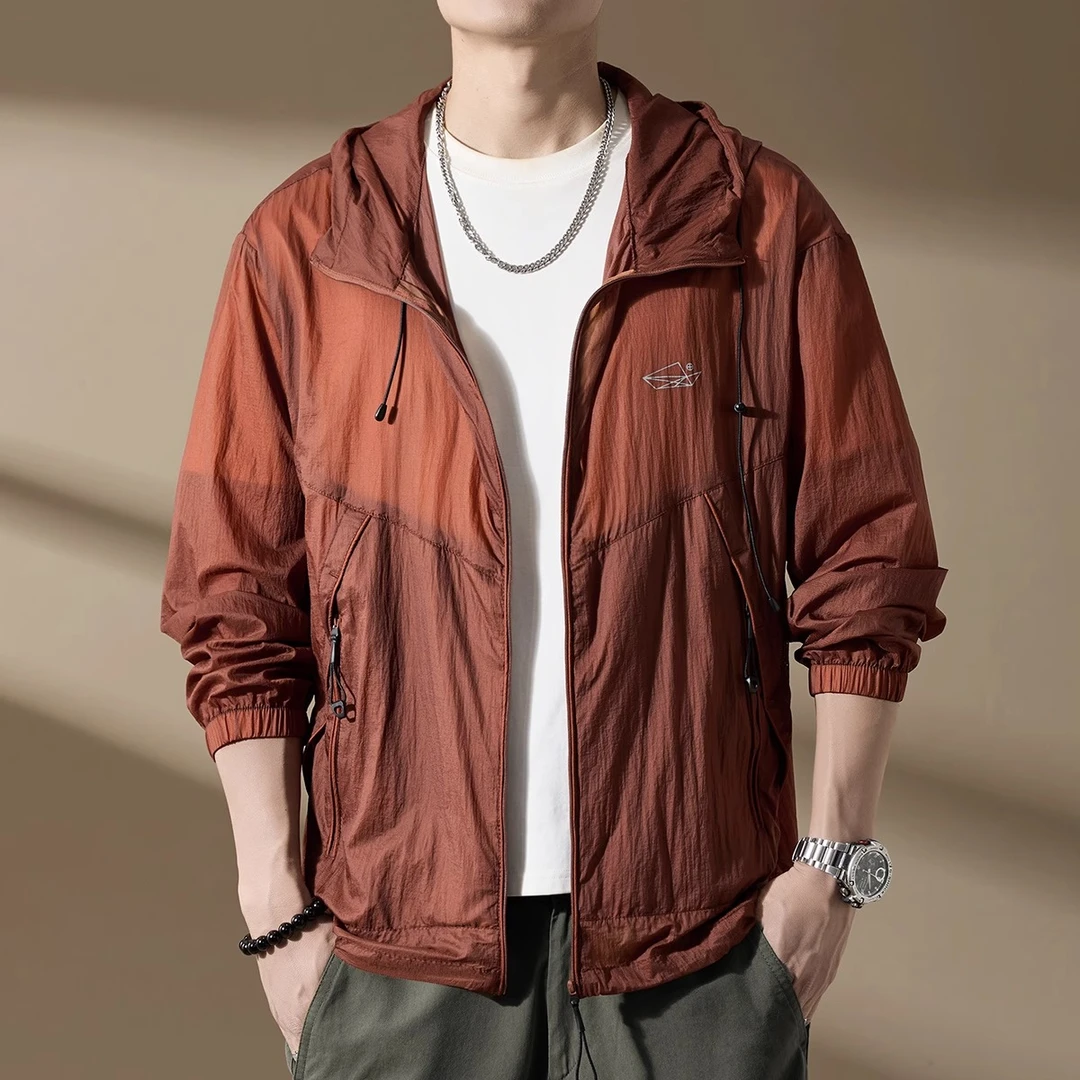 高端轻薄速干冰丝防晒衣男夏季新款户外钓鱼UPF50+透气冲锋衣外套