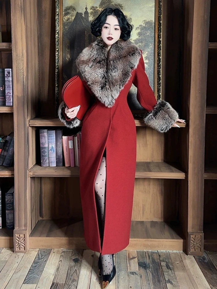 861#-872#秋冬新款气质高端中长款呢子大衣