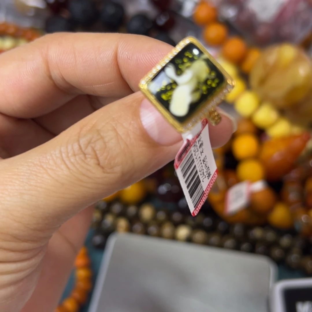 琥珀珠宝奇石银S925镶嵌121