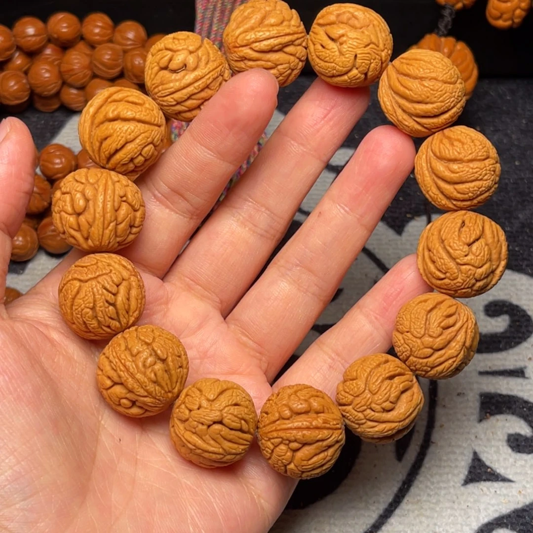 桃核手串龙纹桃核