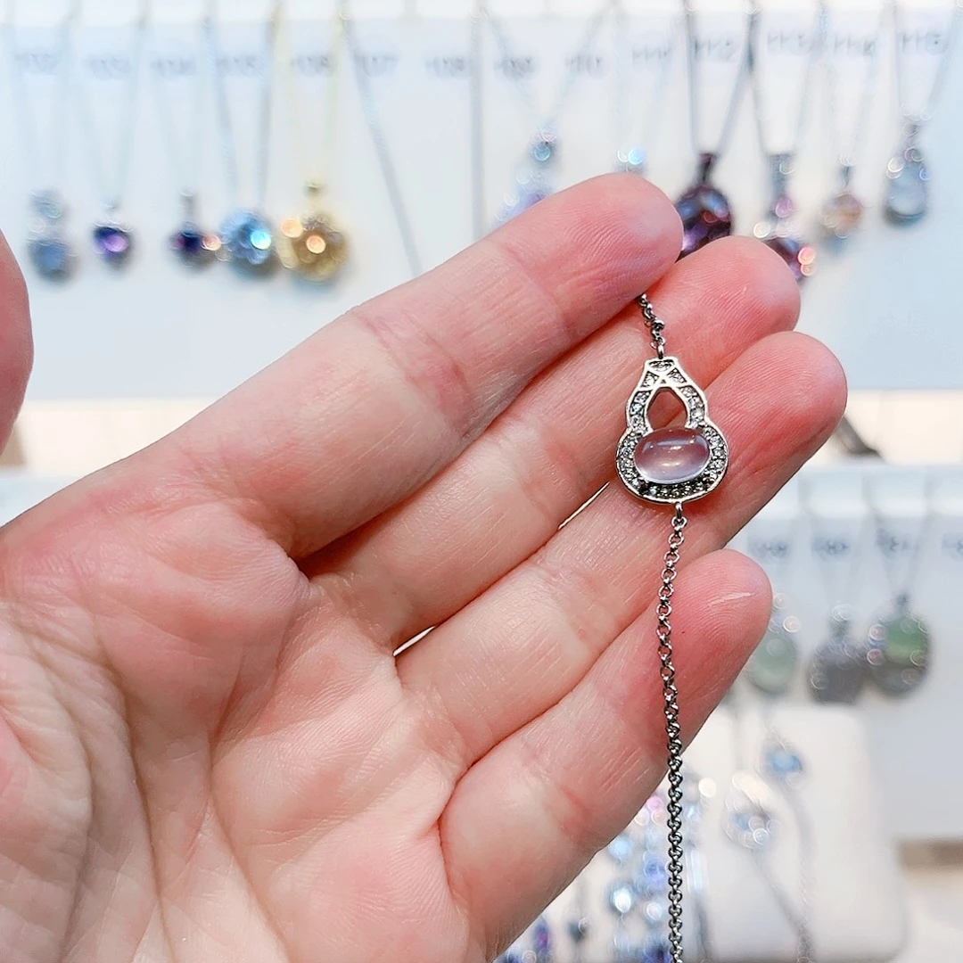 浪***子手链芙蓉石银S925镶嵌