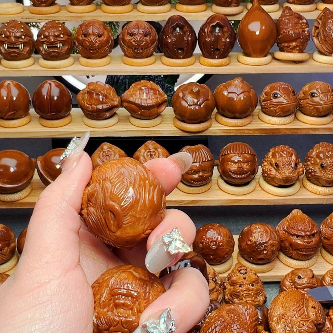 橄榄核手串/手链空老虎一对