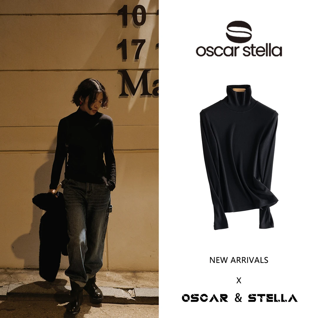 OSCAR&STELLA【贴心】珍珠山羊绒发热高领套头打底衫 230 0828-1