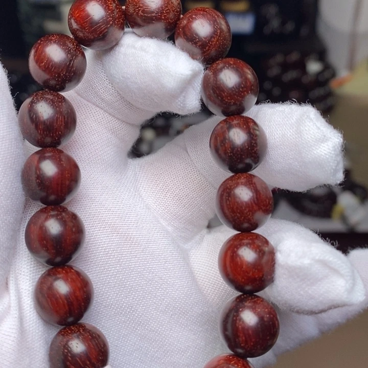 小叶紫檀手串/手链原汁原味1.2cm 特价