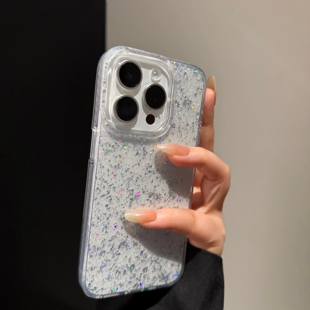 新款闪粉滴胶适用苹果16promax手机壳轻奢iPhone15个性14气质13女