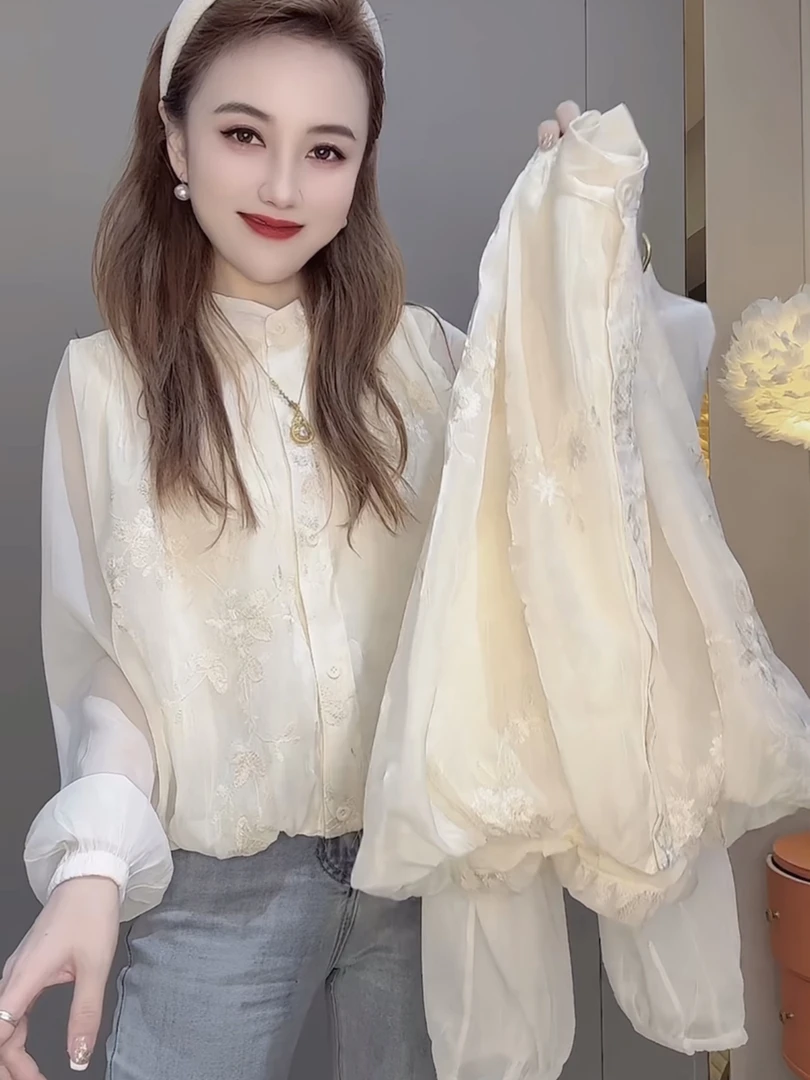 欧货气质衬衫女2025春季韩版洋气设计感宽松显瘦小清新减龄上衣潮