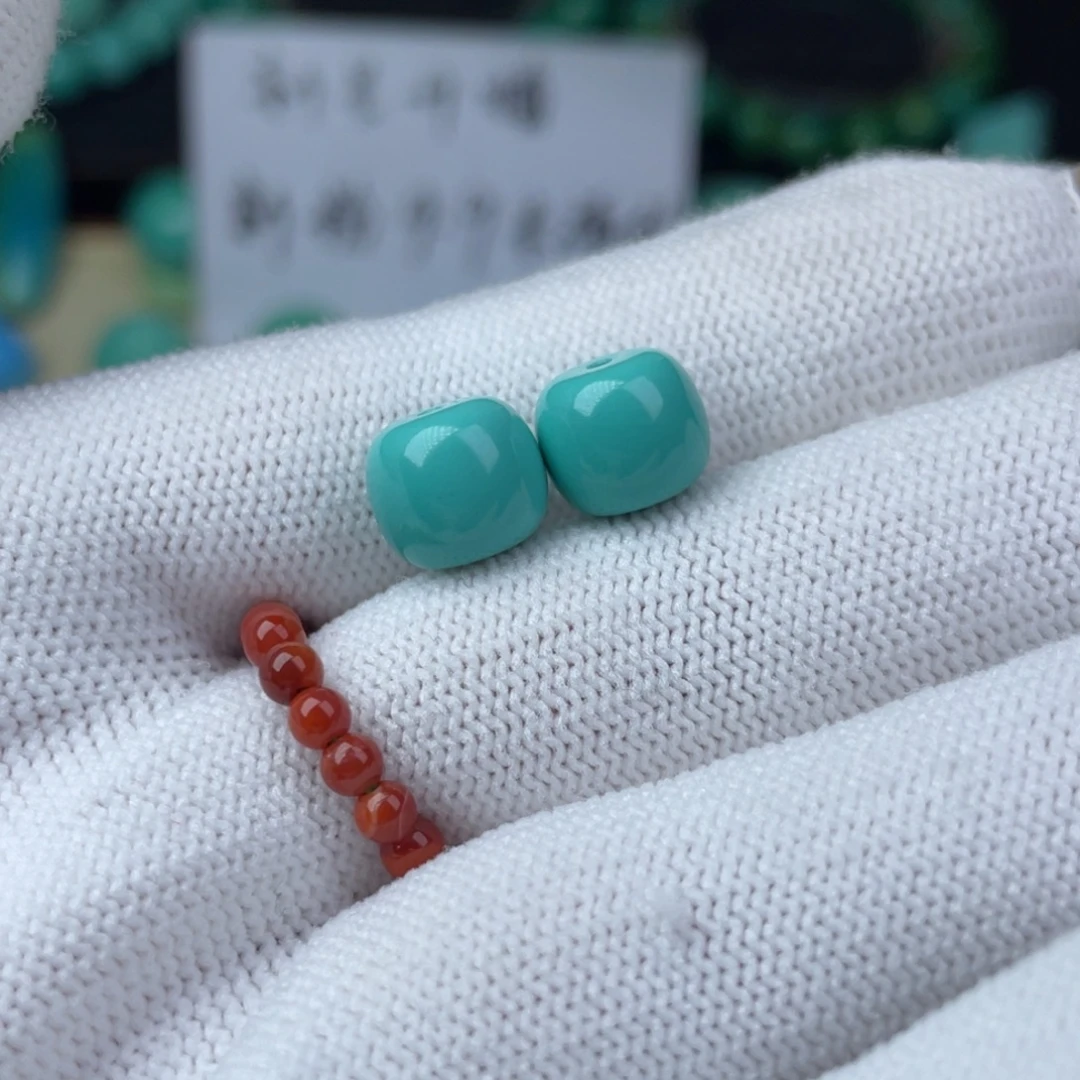 南红玛瑙未镶嵌珠宝半成品10mm老型一对