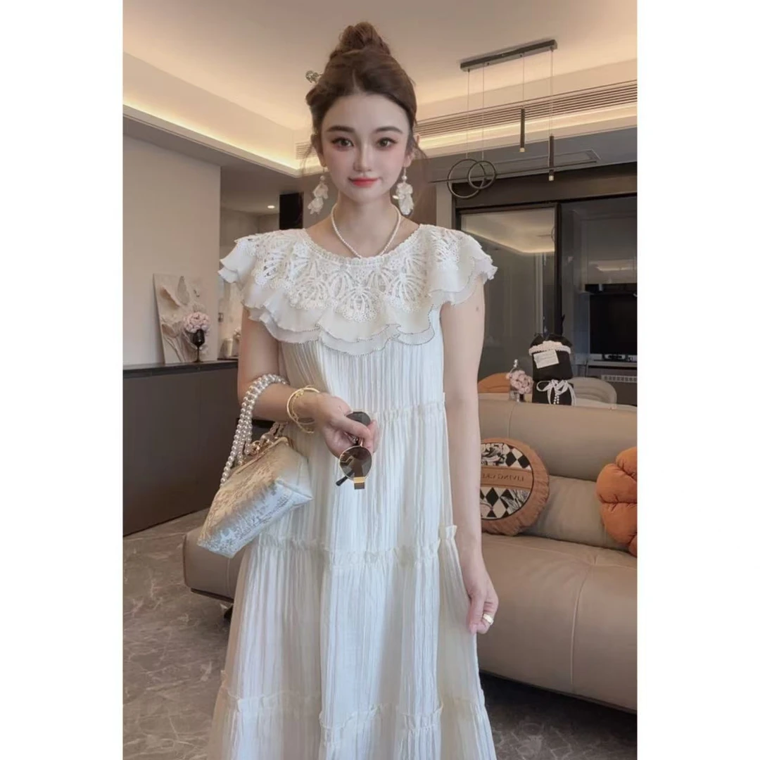 【半夏专属】2025大牌夏新款时尚气质连衣裙新款重工高级感裙子8402