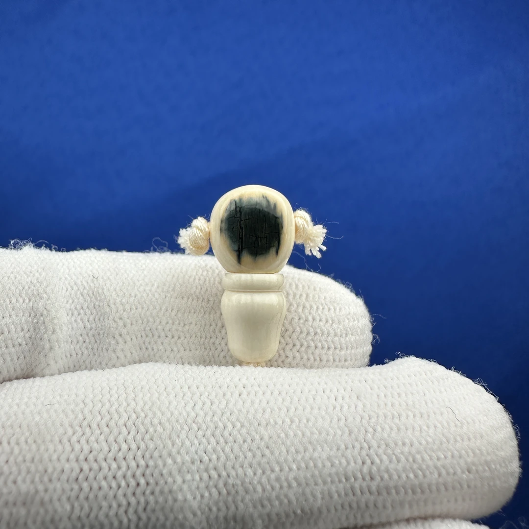 G1796天然猛犸蓝眼睛三通10*20.8mm1.5克一物一图 假一罚十