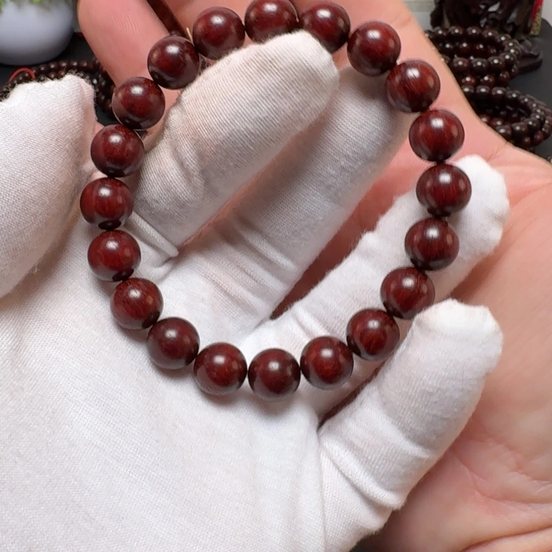 小叶紫檀手串/手链1.0cm无胶无蜡