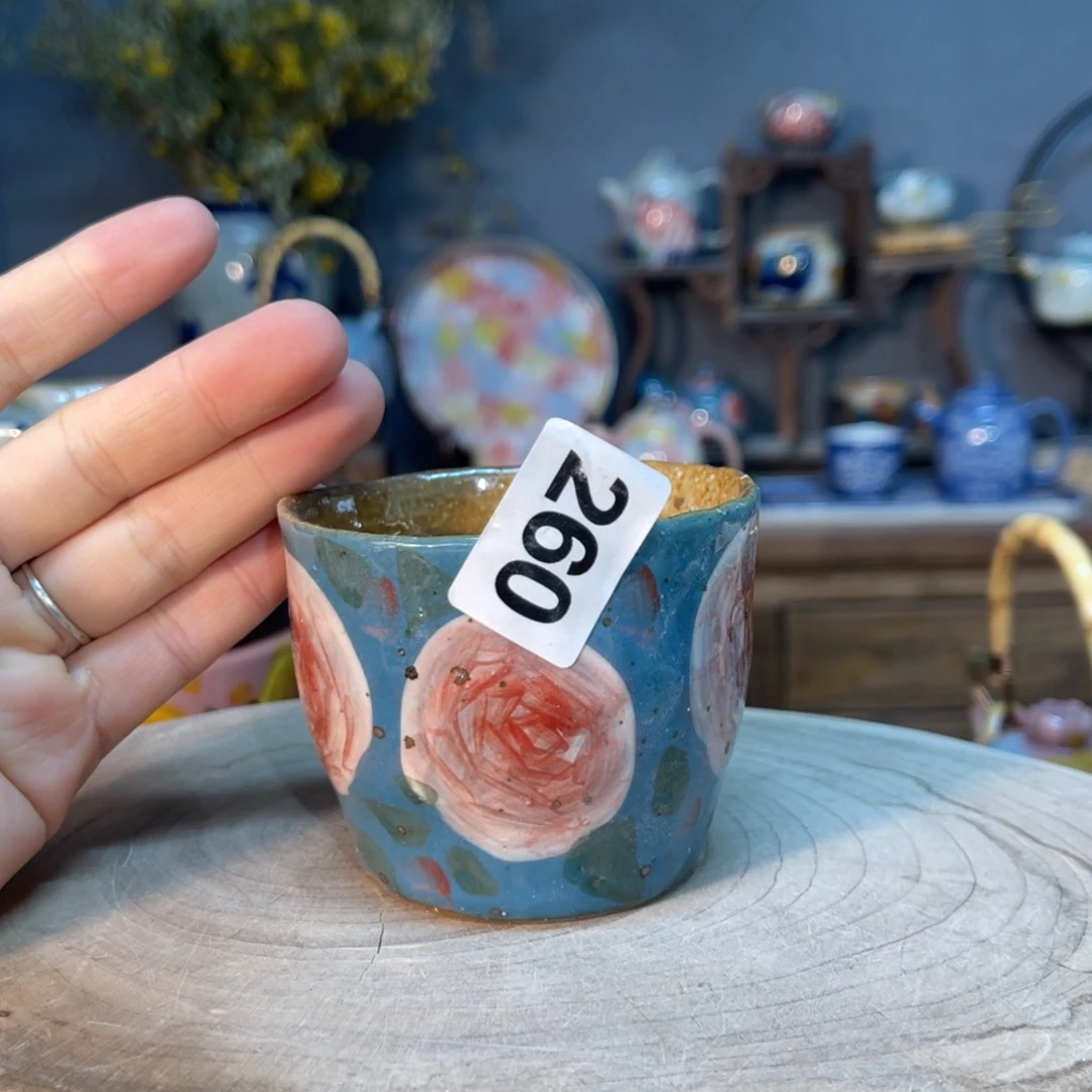 杯素浅陶瓷手手绘图