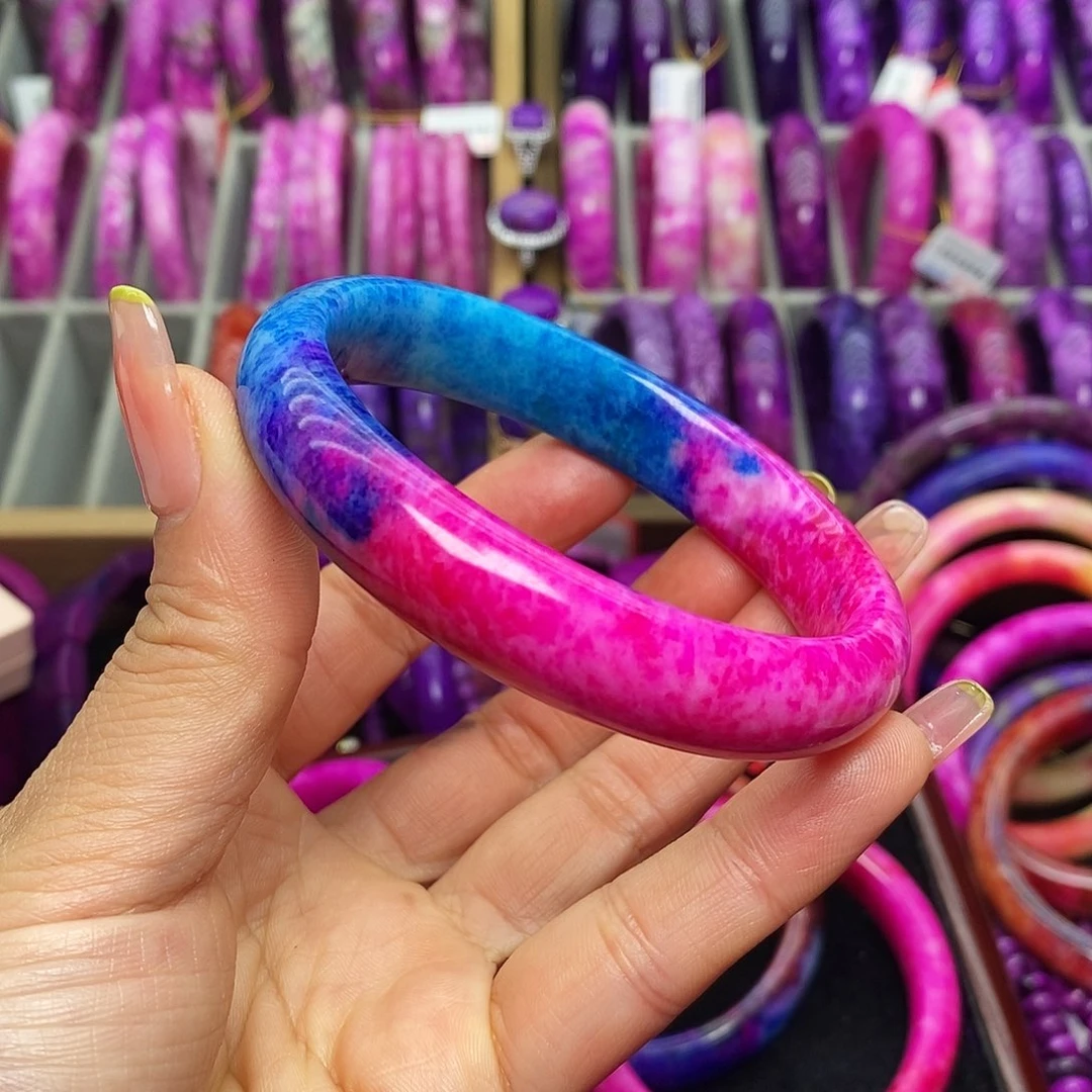 思***坤珐琅非金属蓝粉手镯