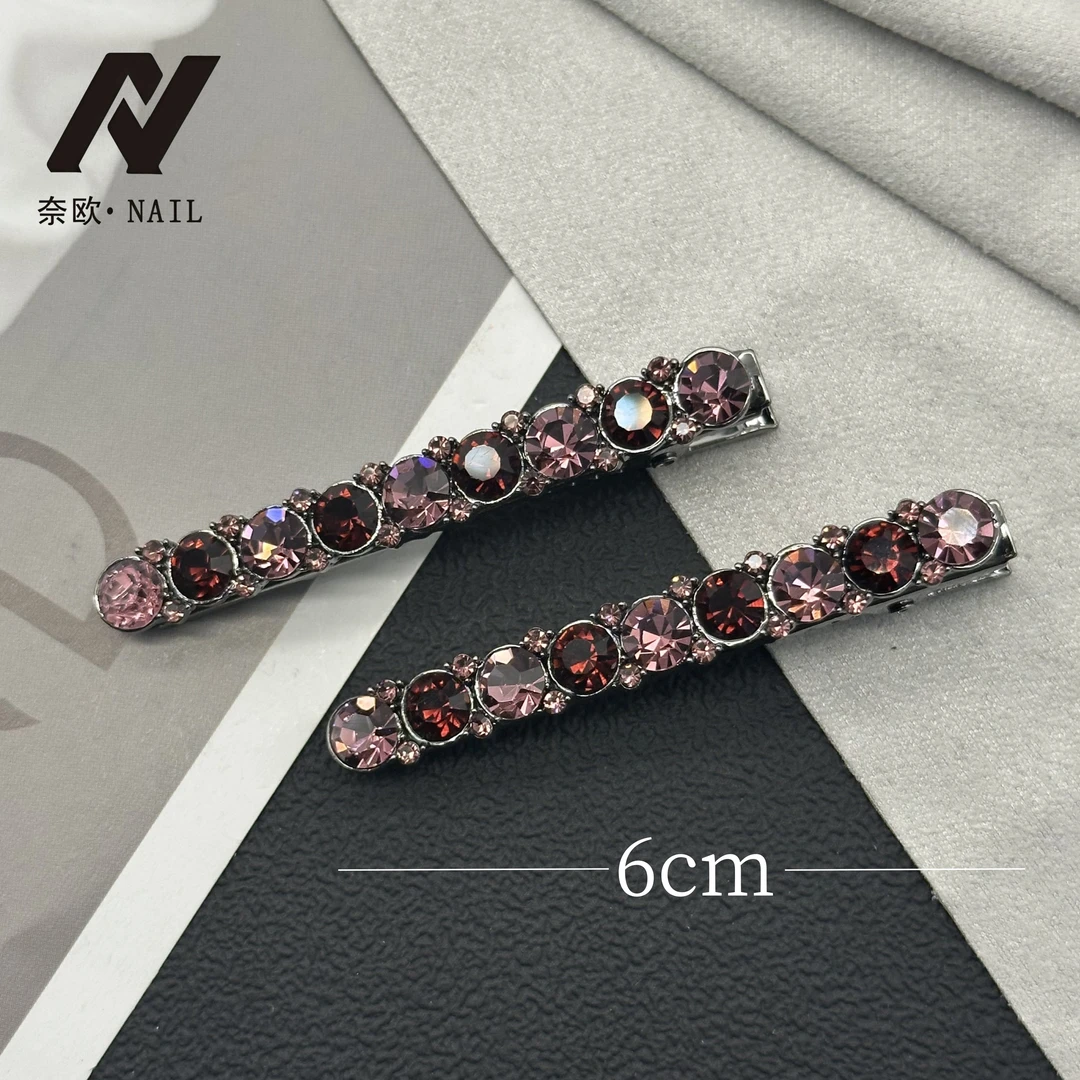 【NAIL·奈欧】设计师系列6030乌梅子酱刘海侧边夹鸭嘴夹