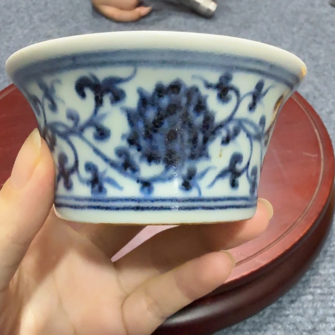 祥***㷍瓷片青花杯子一件完整完整完整