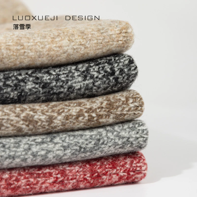 邓肯花纱羊毛混纺三角巾针织围巾秋冬百搭保暖披肩