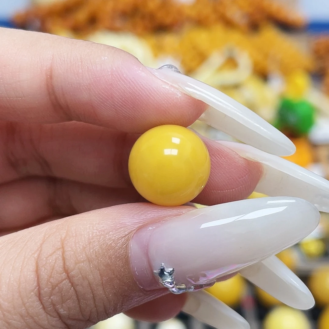 未镶嵌琥珀珠宝奇石12.0mm圆珠