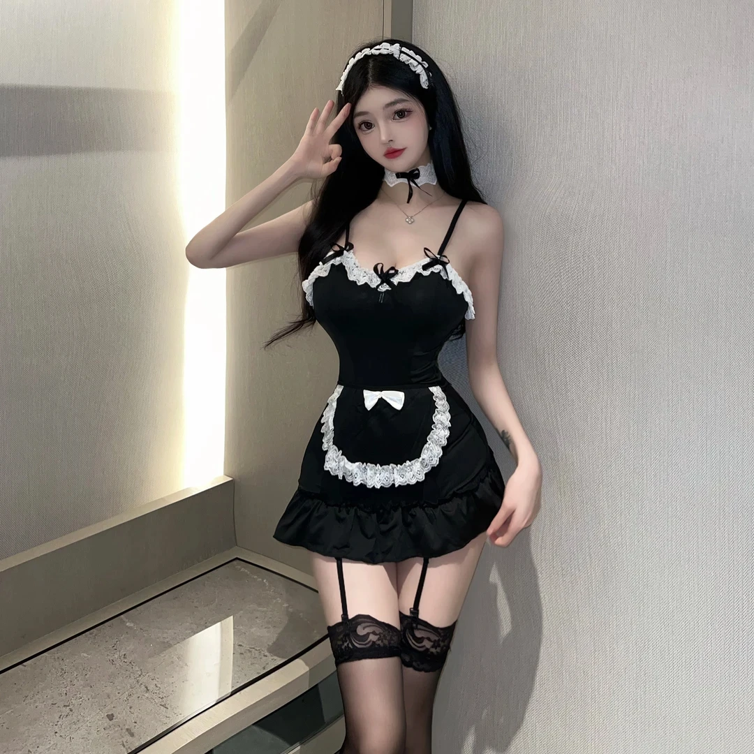 性感睡衣蕾丝角色扮演jk制服收腰吊带连衣裙夏季纯欲睡裙套装女