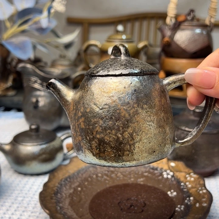 柴烧全手工铁胎壶