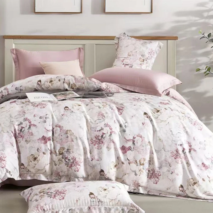 C6873 LF东帝兴100s拼角天丝四件套 半雅时光 200*230轻奢时尚