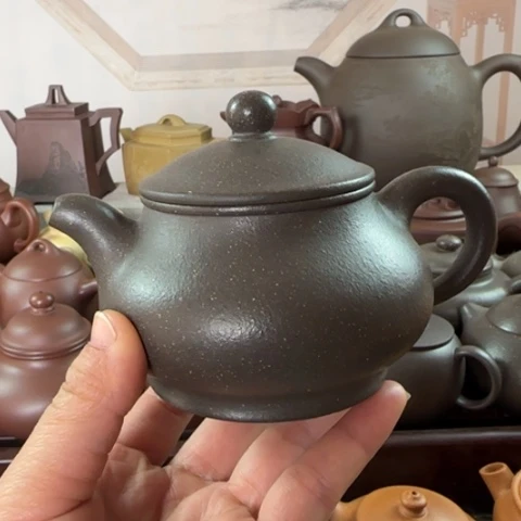 紫砂茶壶李**?梨皮天青230c c