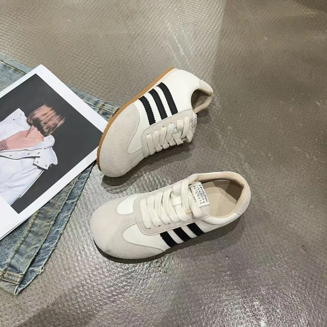 复古港风平底休闲舒适轻便软底德迅鞋