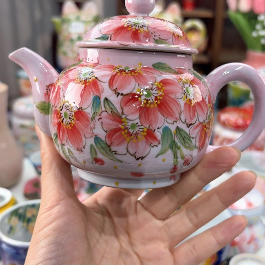 景德镇手绘高温釉下彩陶瓷茶具