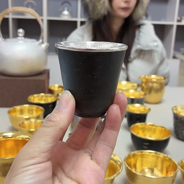 李小鹤铁包银足银15克闻香杯50毫升