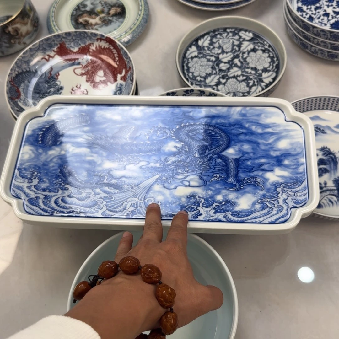 杯青花龙吸水干泡台