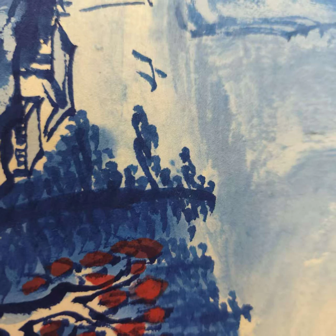 宋轲-1平尺-国画作品-写意青花山水