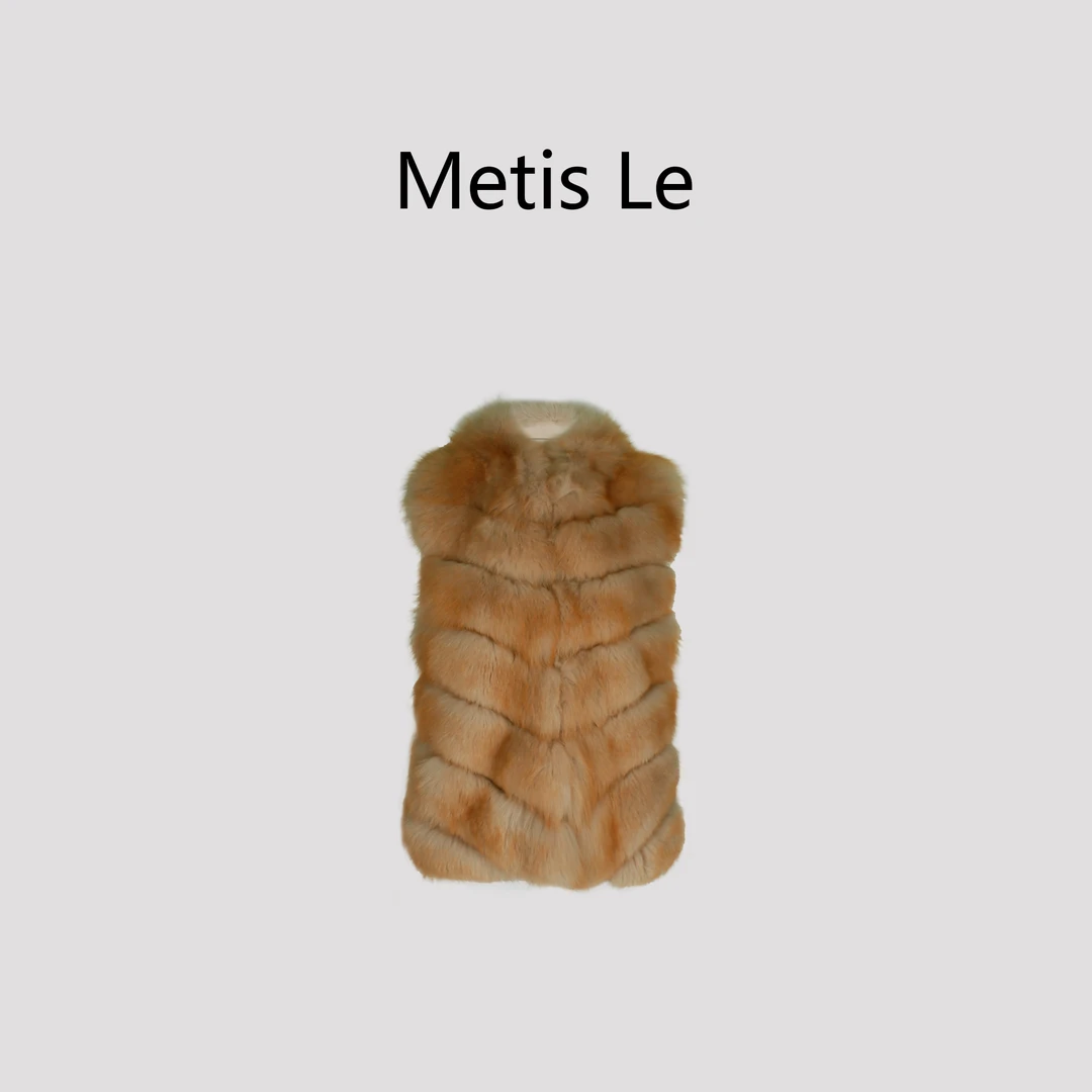 lele 2025冬季新款轻奢狐狸毛皮草马夹外套 2510303PC