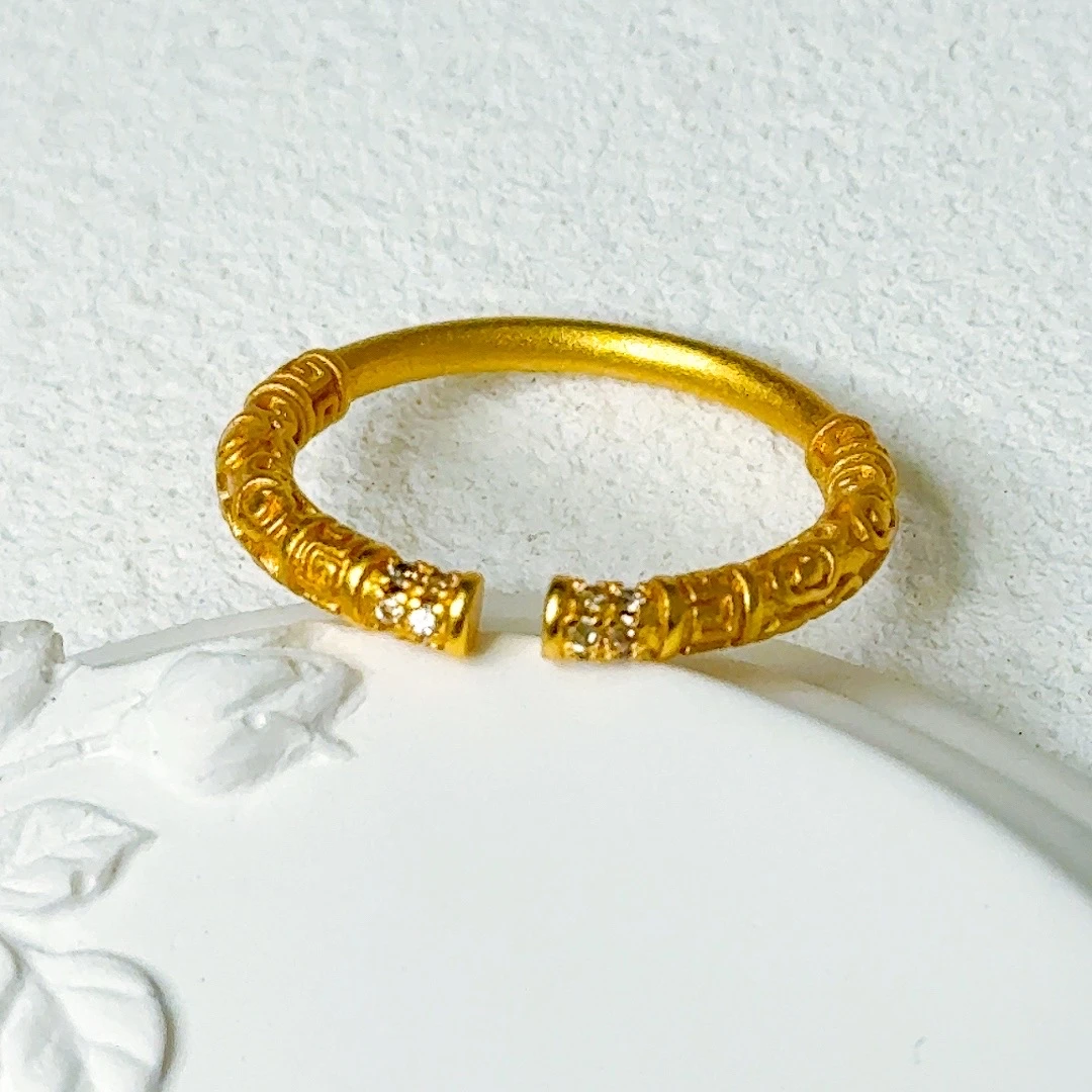 精工祥云开口戒指-490