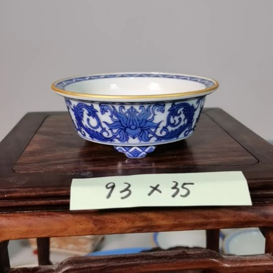 手工手绘釉盆大徳堂