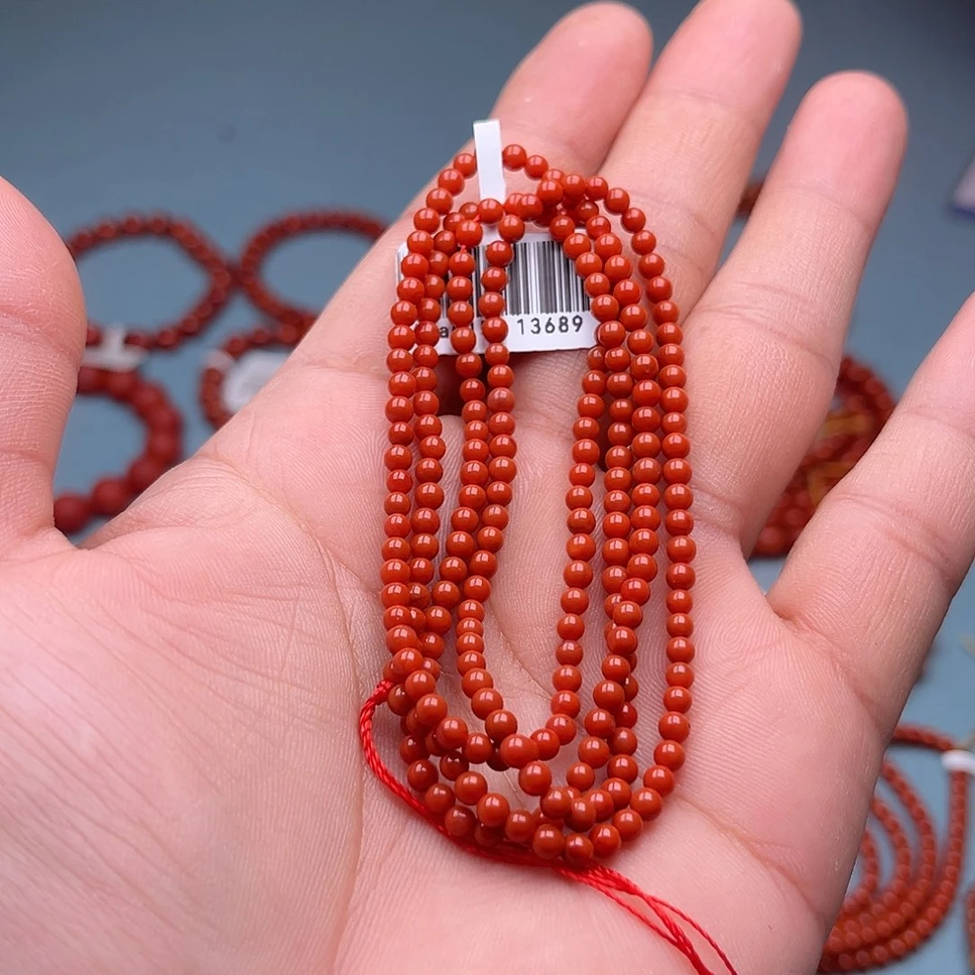 南红玛瑙未镶嵌手链精品小米珠卡3十