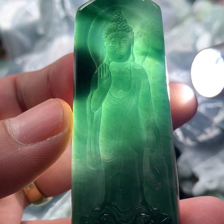 颈饰未镶嵌翡翠保真天然a货翡翠