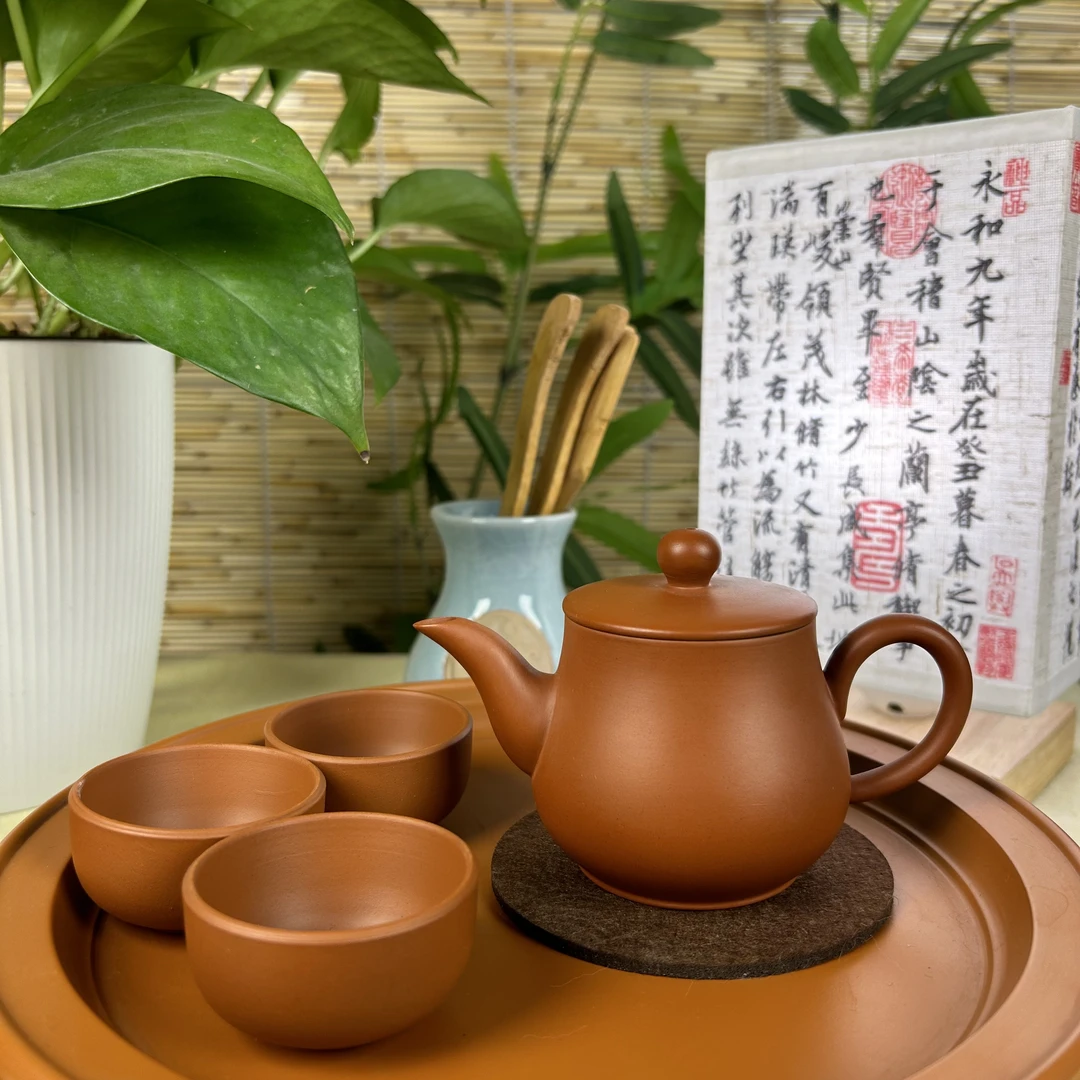 凤嘴朝阳壶潮州手拉壶原矿朱泥纯手工拉胚大口全手工茶壶小王子