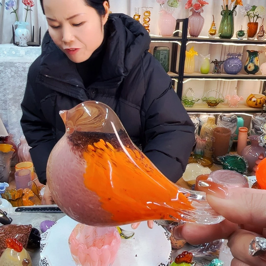 鸟家悦美居琉璃摆件