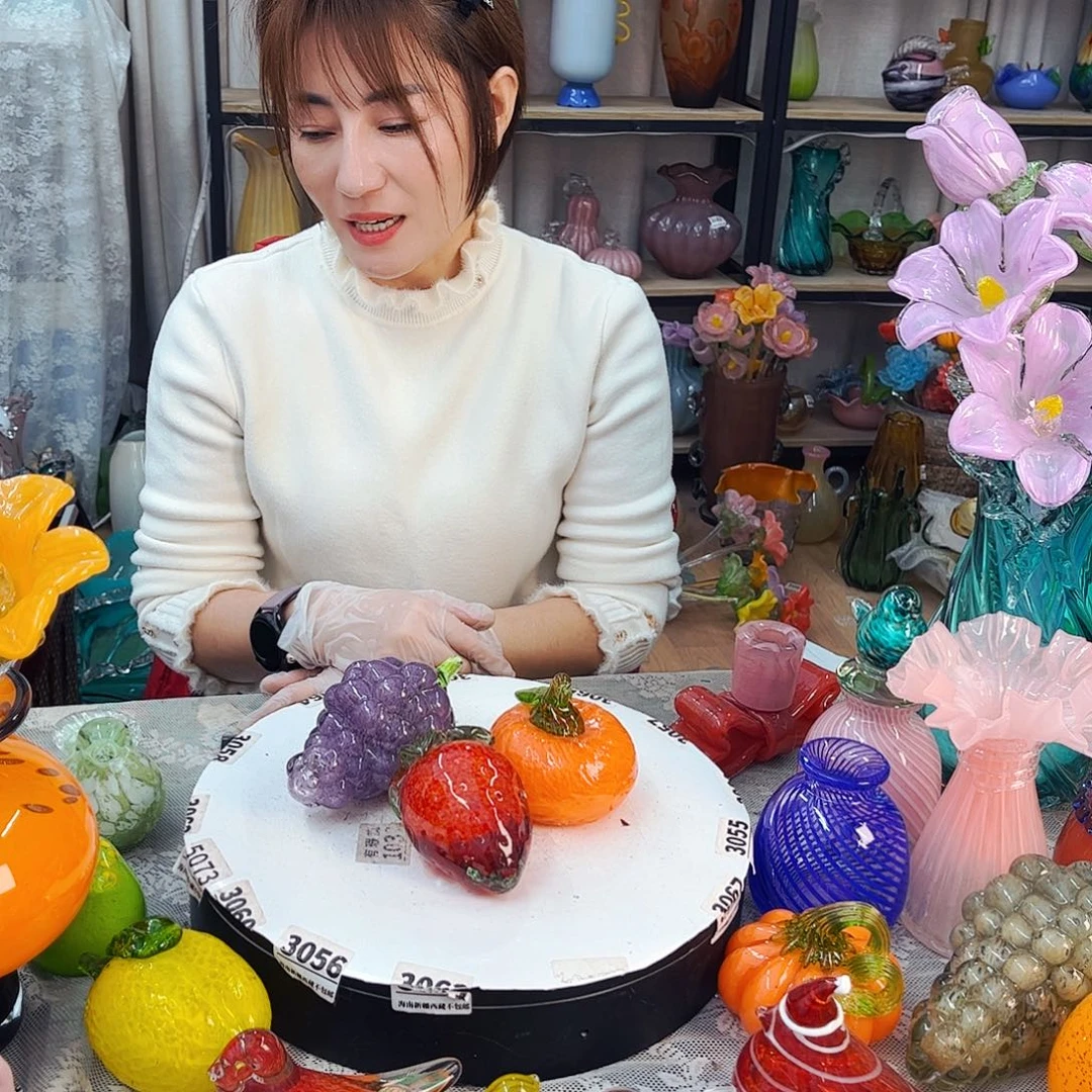 3个水果福利家悦琉璃工艺品