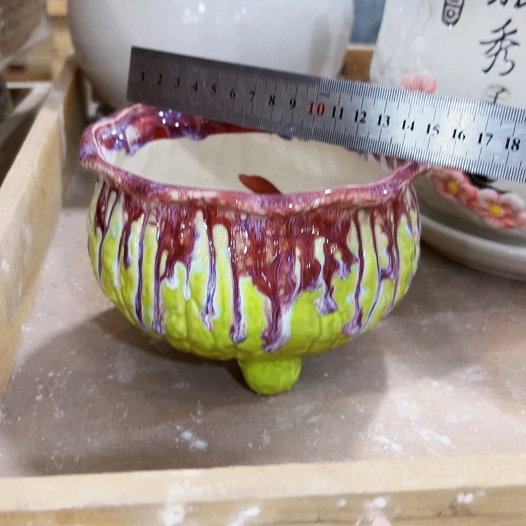 有孔外贸尾单陶瓷花盆凑单10米包邮