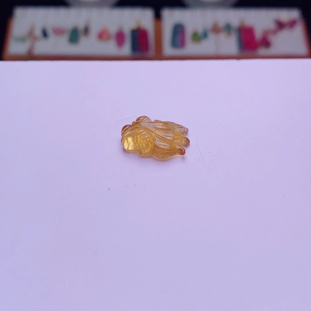 颈饰碧玺未镶嵌金鱼m