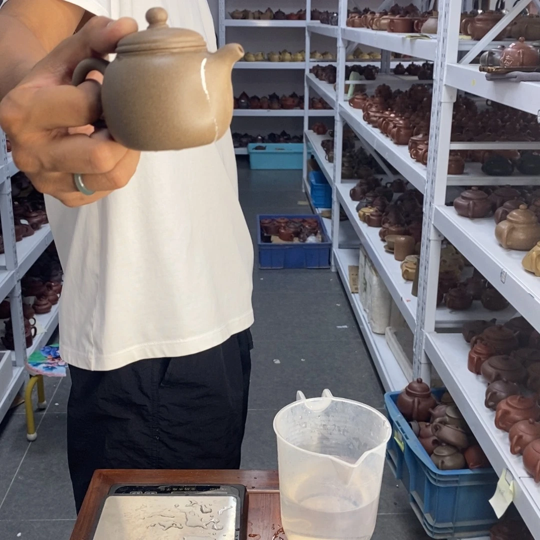 茶壶紫砂微瑕蟹壳青匏尊