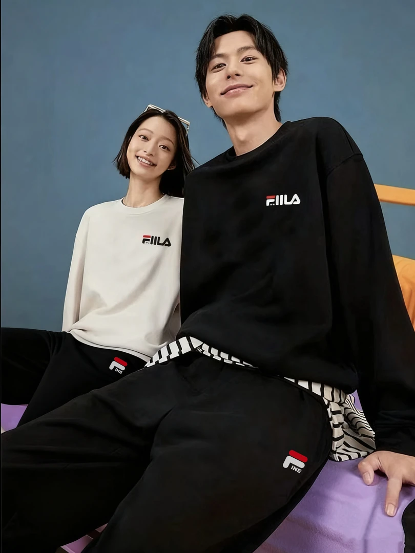 经典菲标圆领卫衣休闲百搭时尚秋冬男女同款长袖(QYCM)