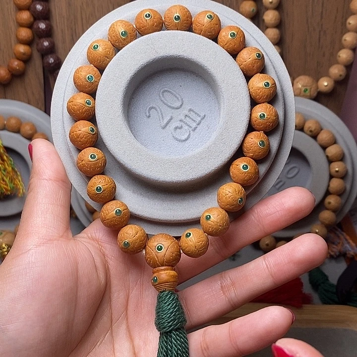 凤眼菩提手串12mm➕绿宝石镶嵌